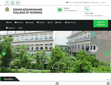 Tablet Screenshot of keshwanandnursingcollege.com